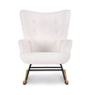 Artiss Rocking Armchair Nursing Chair Boucle Fabric White