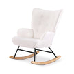 Artiss Rocking Armchair Nursing Chair Boucle Fabric White