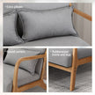 Artiss Armchair 2-seater Loveseat Fabric Grey