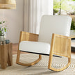 Artiss Armchair Rocking Chair Boucle Rattan White