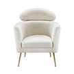 Artiss Armchair Boucle Fabric White Yoli