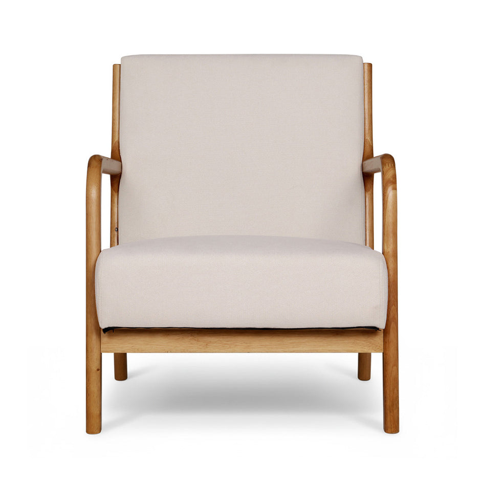 Artiss 2X Armchair Faux Fabric Beige