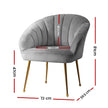 Artiss Armchair Velvet Grey Eloise