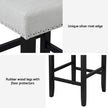 Artiss 2x Bar Stools Kitchen Dining Chairs Counter Fabric Stool Wooden Ada Grey