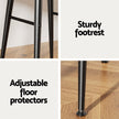 Artiss 4x Bar Stools Kitchen Dining Chairs Counter Round PU leather Lane Brown