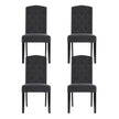 Artiss Dining Chairs Set of 4 Linen Parsons Chair Dark Grey