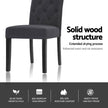 Artiss Dining Chairs Set of 4 Linen Parsons Chair Dark Grey