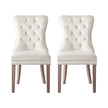 1 Set of 2 Artiss Dining Chairs Beige Velvet
