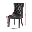 1 Set of 4 Artiss Dining Chairs Black Leather
