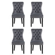 1 Set of 4 Artiss Dining Chairs Grey Velvet