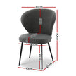Artiss 4x Dining Chairs Sherpa Boucle Wing Back Grey