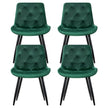 Artiss Dining Chairs Set of 4 Velvet Diamond Tufted Green