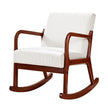 Artiss Rocking Armchair Nursing Chair Corduroy Beige