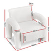 Artiss Armchair Accent Chair Lounge Sofa Couch Curved Seat Boucle White