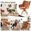 Artiss Swivel Chair Armchair Nursing Velvet Brown
