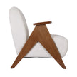 Artiss Armchair Accent Chair Sturdy Upholstered Solid Wood Chenille Fabric White