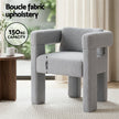 Artiss Armchair Accent Chair Lounge Sofa Couch Boucle Fabric Grey