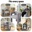 Artiss Armchair Accent Chair Lounge Sofa Couch Boucle Fabric Grey