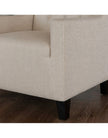 Canberra Fabric Armchair & Ottoman in Begie  Linen