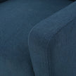 Canberra Linen Fabric Tufted Armchair in Dark Blue