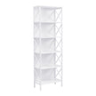 6 Tier Tall Bookshelf, White