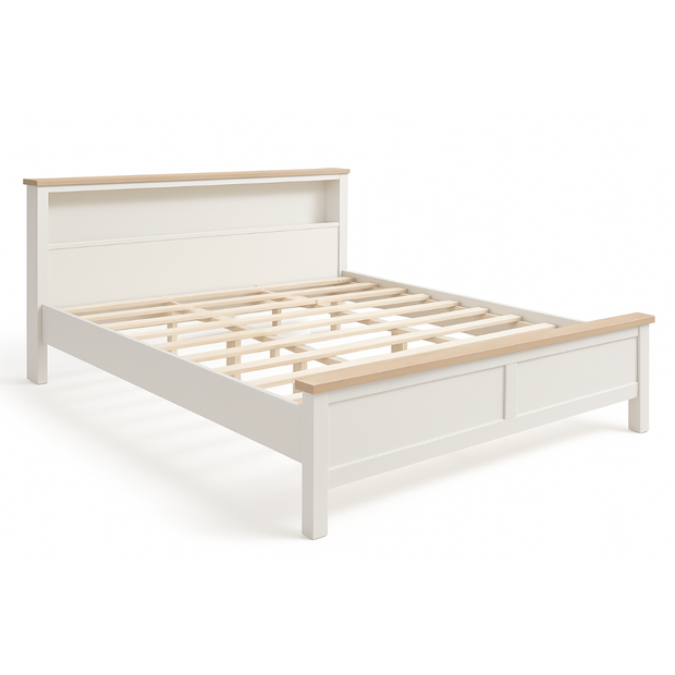 Noosa King Bed Frame with Shelf