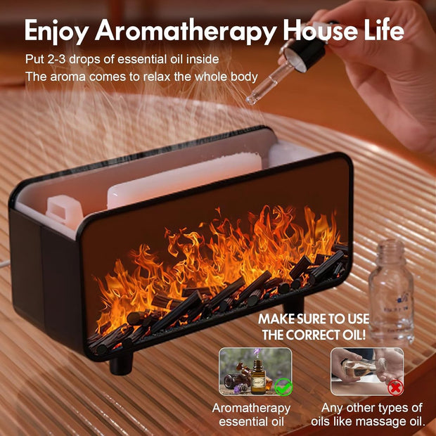 3-in-1 Ultrasonic Air Diffuser, Aromatherapy Humidifier, Auto Shut-Off, Cool Mist, Electric Humidifier for Bedroom with 7 Colored Lights, Gift for Home or Office