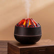 Aromatherapy Air Humidifier - Flame Effect Aromatherapy Diffuser - 300ml - Bedroom Humidifier - Campfire Shape - Small Ultra-Quiet USB Portable Humidifier for Home and Office (Dark)