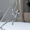 Kinetic Desk Art Balancing Fisherman Sculpture for Office Zen Home Decor and Gifts