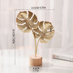 Leaf Decor Metal Golden Leaf Ornaments and Base Modern Simple Gold Leaf Table Sculpture for Living Room Bedroom Bookshelf Desktop Decoratio, Valentines Day Decorations: Desktop Ornament Gold1