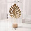Leaf Decor Metal Golden Leaf Ornaments and Base Modern Simple Gold Leaf Table Sculpture for Living Room Bedroom Bookshelf Desktop Decoratio, Valentines Day Decorations: Desktop Ornament Gold4
