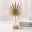 Leaf Decor Metal Golden Leaf Ornaments and Base Modern Simple Gold Leaf Table Sculpture for Living Room Bedroom Bookshelf Desktop Decoratio, Valentines Day Decorations: Desktop Ornament Gold5