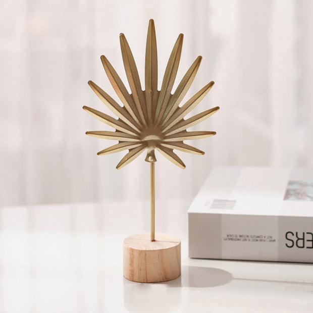 Leaf Decor Metal Golden Leaf Ornaments and Base Modern Simple Gold Leaf Table Sculpture for Living Room Bedroom Bookshelf Desktop Decoratio, Valentines Day Decorations: Desktop Ornament Gold5