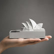 Sydney Opera House Concrete Model - Modern Architectural Sculpture Desktop Decor, Minimalist Cement Statue for Home Office Bookshelf, Unique Travel Souvenir & Housewarming Gift