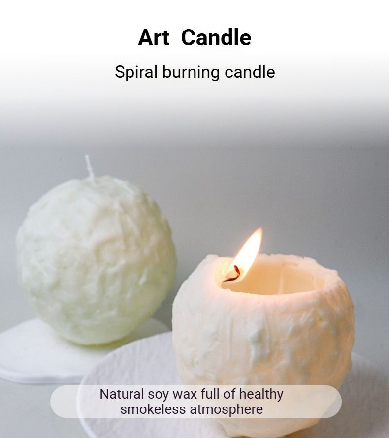 Spiral Scented Candle White