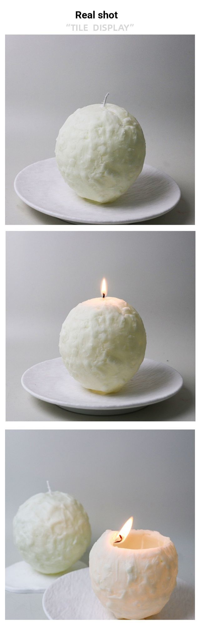 Spiral Scented Candle White