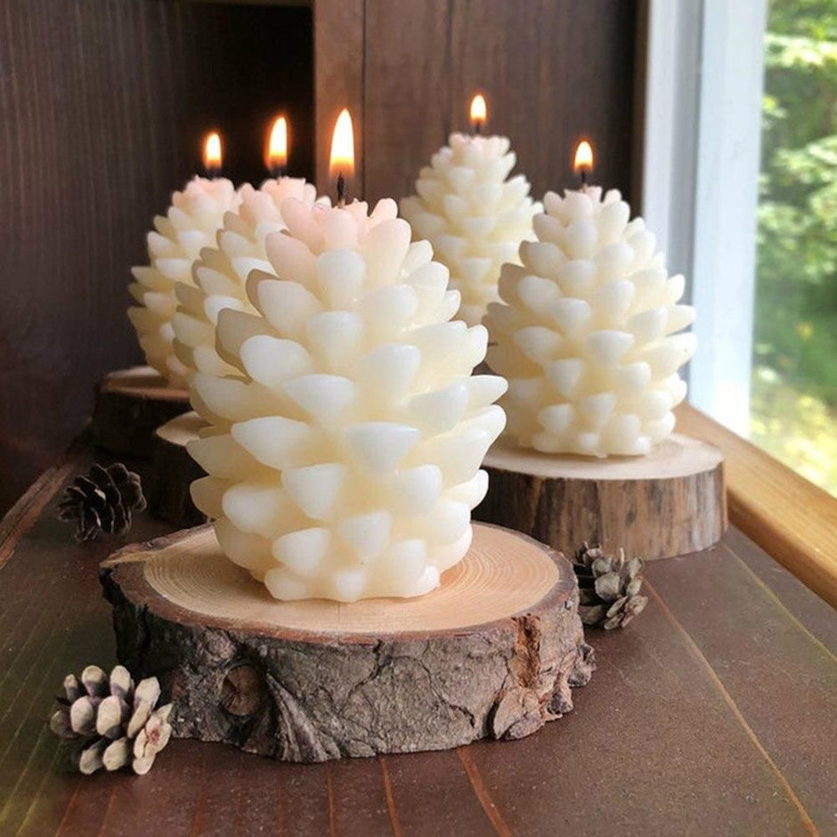 Cone candle molds DIY pink, 1 pack