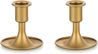 Candlestick Holders Taper Candle Holders,  Gold Candle Stick Candle Holder for Table Centerpiece, Wedding Reception, Festive Christmas Mantel Decoration or Home Decor, Set of 2
