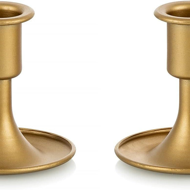 Candlestick Holders Taper Candle Holders,  Gold Candle Stick Candle Holder for Table Centerpiece, Wedding Reception, Festive Christmas Mantel Decoration or Home Decor, Set of 2