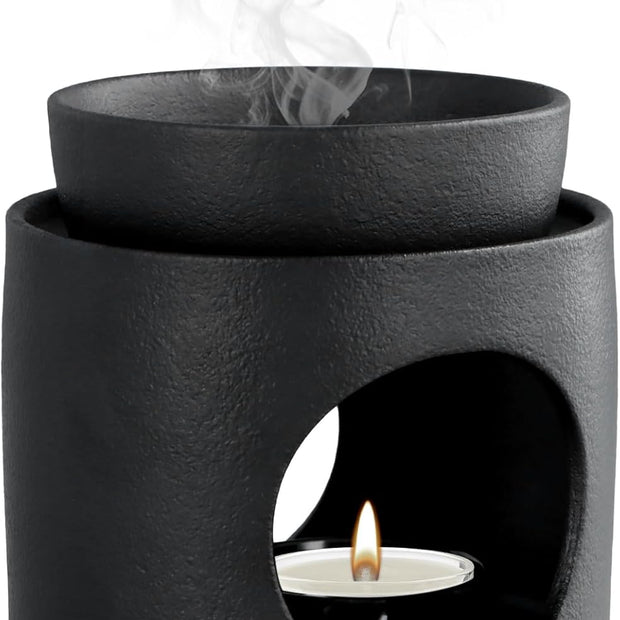 Ylang-ylang golden wax melt, ceramic oil burner aromatherapy machine, wax burner ceramic burner, aromatherapy holder, tealight holder diffuser, essential oil and wax melt, candle burner for home office decoration