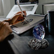 Dragons Egg, Crystal Lava Dragon Egg with Luminous Base, Handmade Sculpture Dragon Eggs Resin Orname