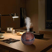 Wood Grain USB Humidifier, Round Aroma Diffuser, Mini Cool Mist Maker