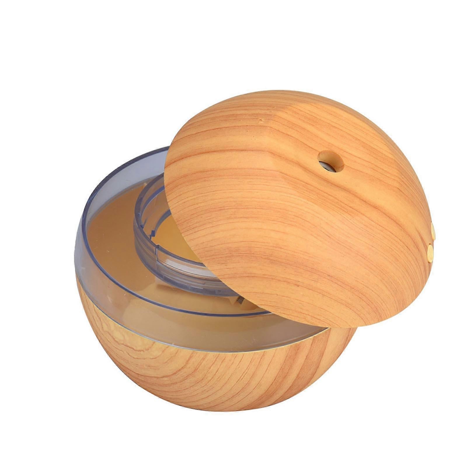 Wood Grain USB Humidifier, Round Aroma Diffuser, Mini Cool Mist Maker
