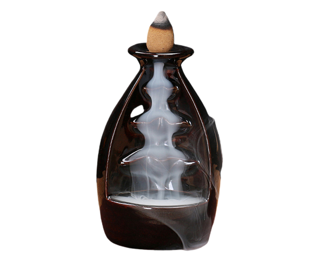 Ceramic Waterfall Backflow Incense Burners Holder Censer Diffuser Home Decor-2#