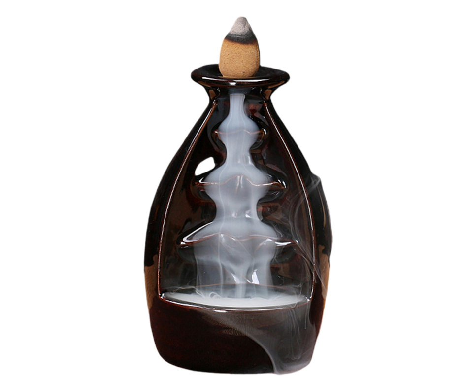 Ceramic Waterfall Backflow Incense Burners Holder Censer Diffuser Home Decor-2#