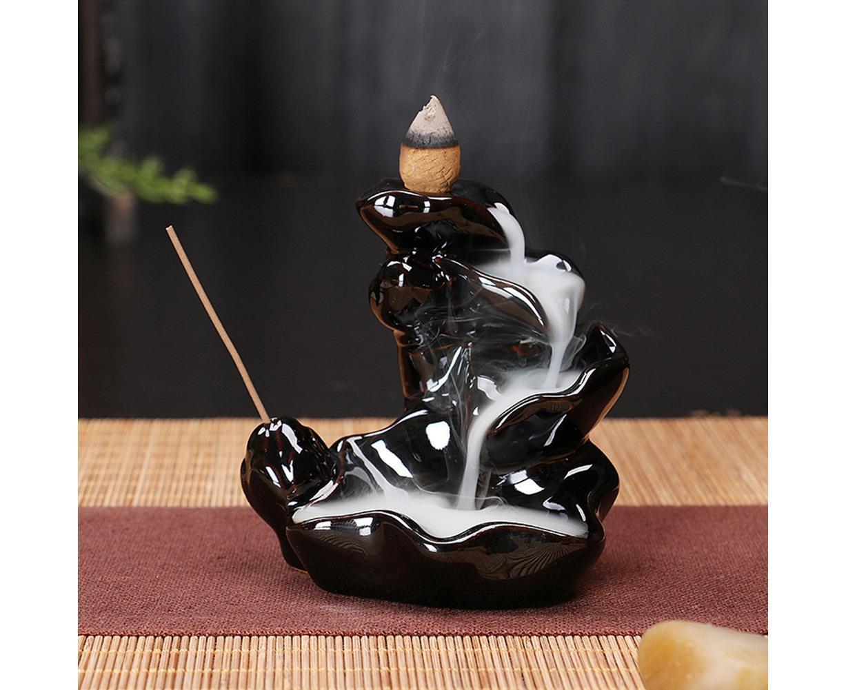 Ceramic Waterfall Backflow Incense Burners Holder Censer Diffuser Home Decor-2#