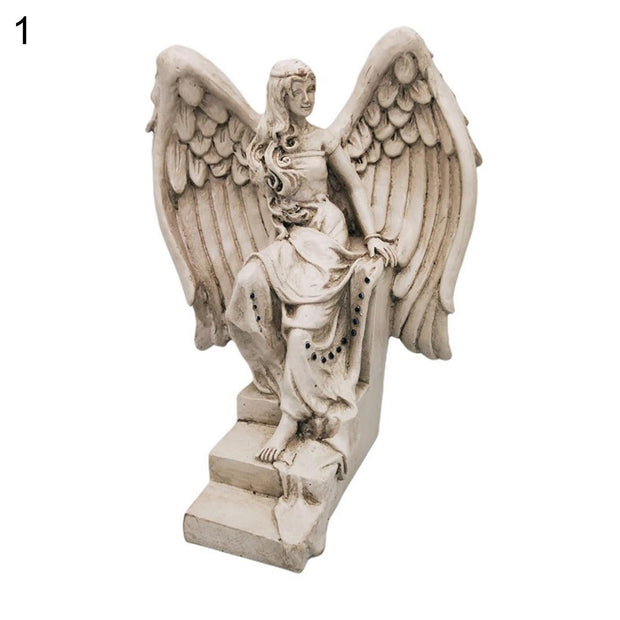 Garden Angel Ornament Realistic Decorative Resin Weather-resistant Art Sculpture for Garden-1