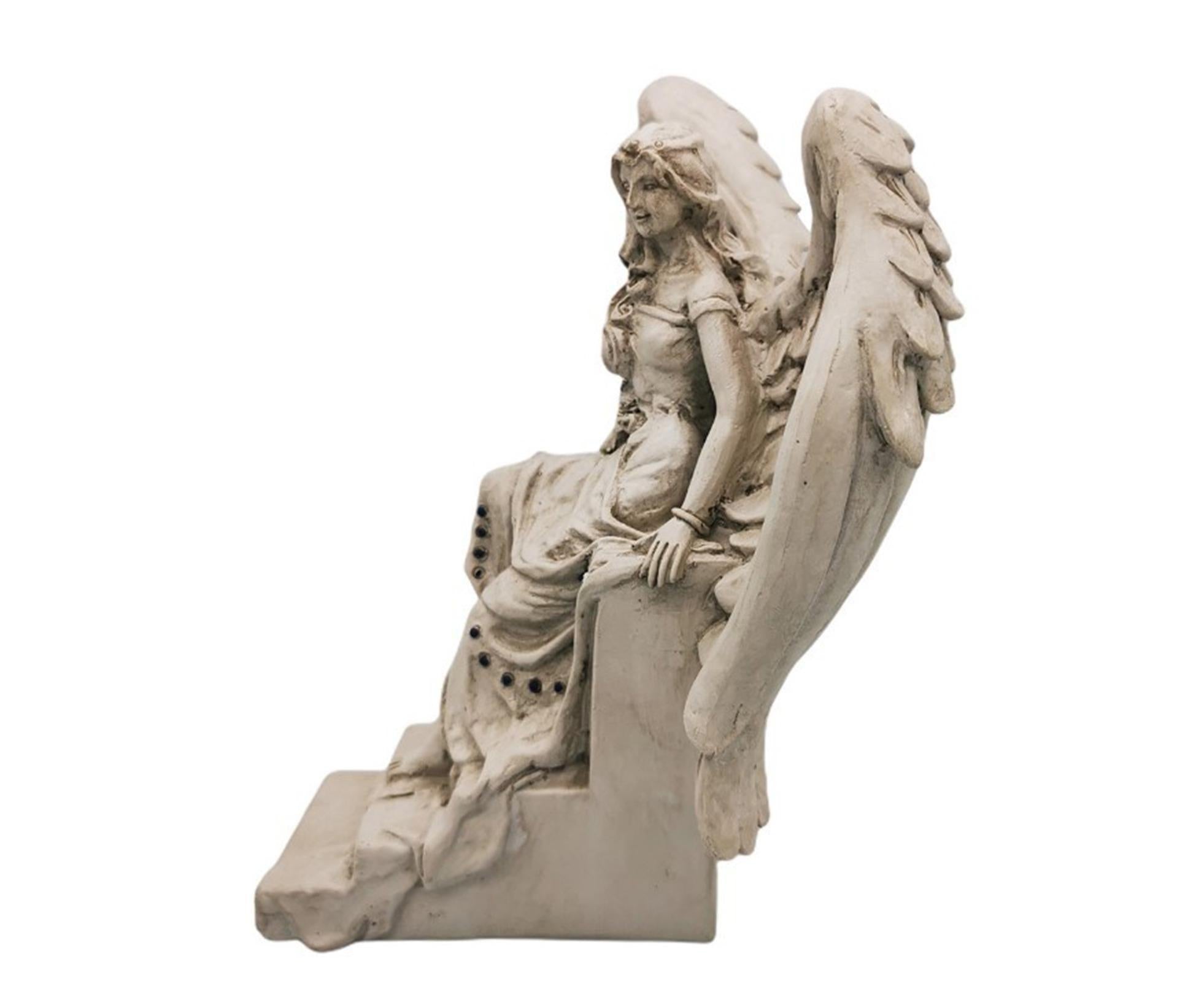 Garden Angel Ornament Realistic Decorative Resin Weather-resistant Art Sculpture for Garden-1