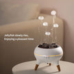 Jellyfish Smoke Ring Aroma Diffuser Humidifier, 7 Color Crack Night Light, Remote Control Timer Essential Oil Diffuser for Bedroom Desk