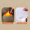 Himalayan Salt Stone Flame Aroma Diffuser, 4 in 1 Essential Oil Humidifier with Warm Night Light, Timer Ultrasonic Cool Mist Diffuser for Home Bedroom
